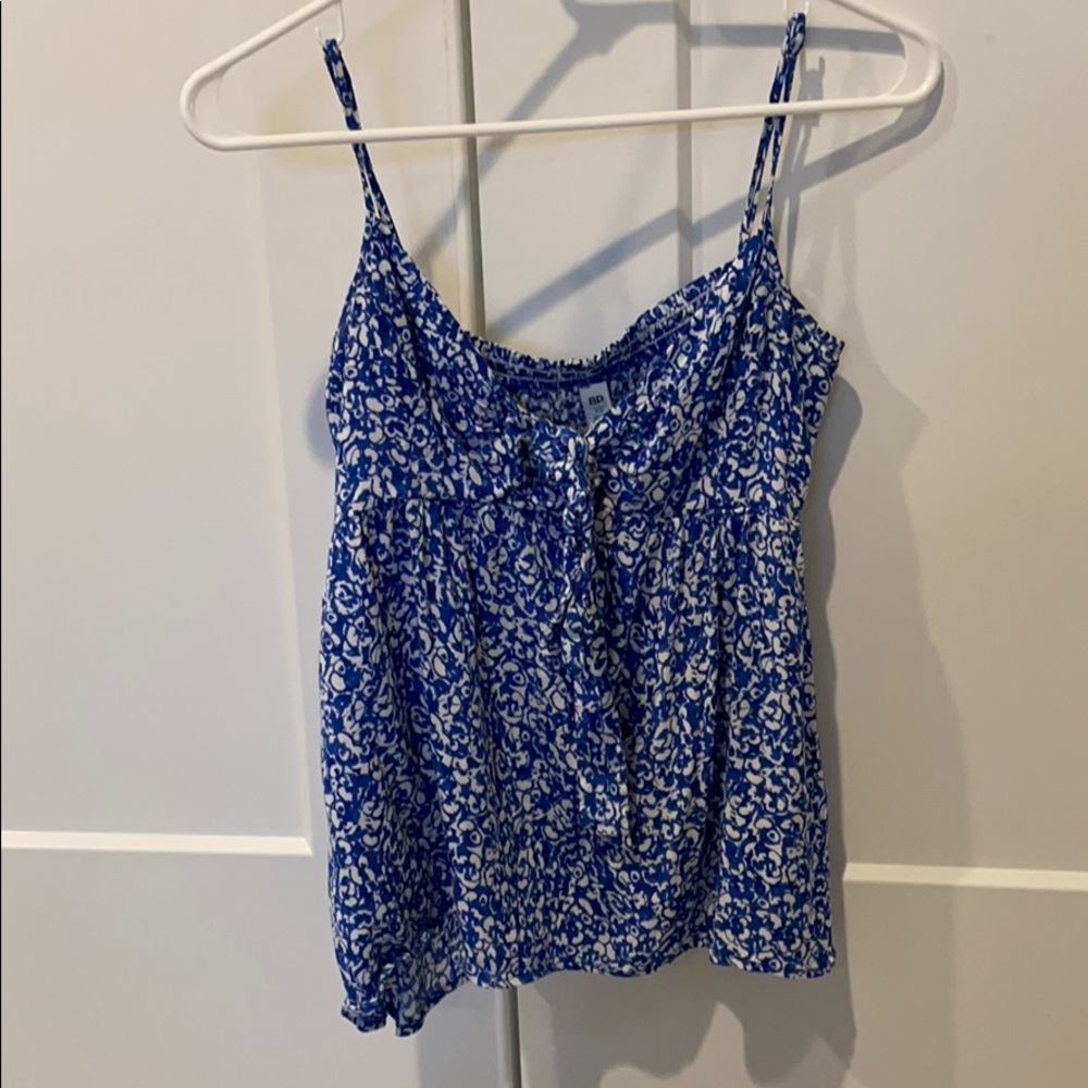 Bp floral tie front tank top